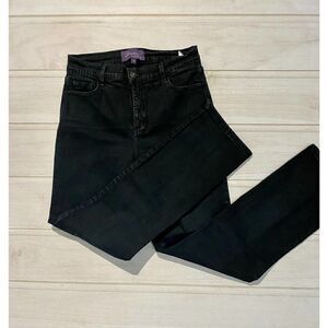 NYDJ Dark Wash Mid Rise Straight Leg Jeans